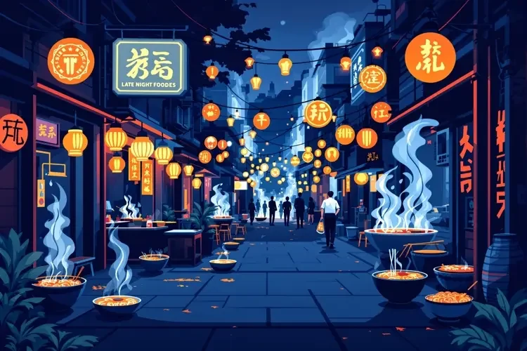 深夜食堂君深夜放毒，一集探店视频带火冷门小吃街